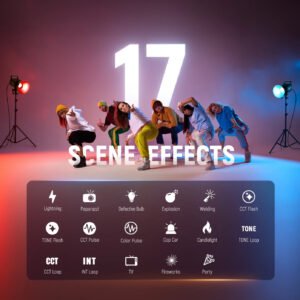 NEEWER Luz de video LED RGB FS150C 130W, salida de iluminación continua COB de 2500-7500K con CRI97/TLCI98 4 curvas de atenuación