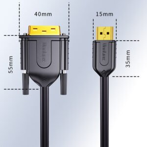 Cable adaptador HDMI A a DVI de 1m,bidireccionales 1080 DVI-D a HDMI macho a macho