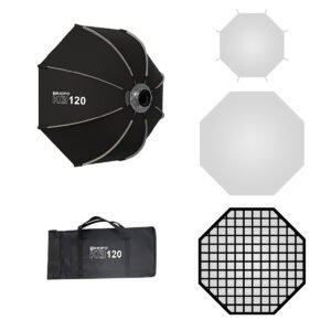 Softbox parabólico TRIOPO K3-120 de 120cm, Bowen, armado rápido