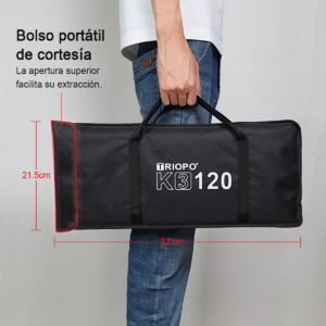 Softbox parabólico TRIOPO K3-120 de 120cm, Bowen, armado rápido