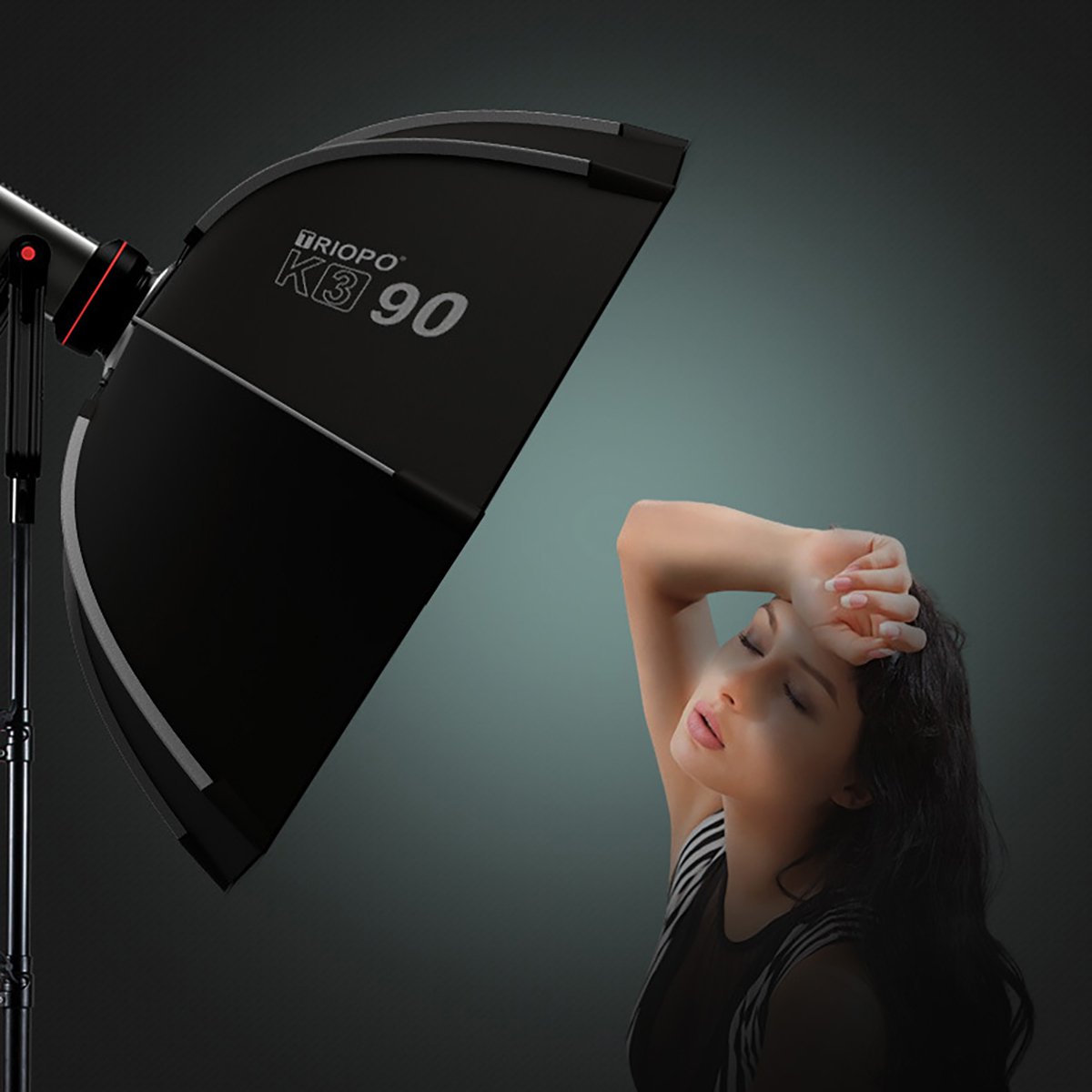 Softbox parabólico TRIOPO K3-120 de 120cm, Bowen, armado rápido - Image 2