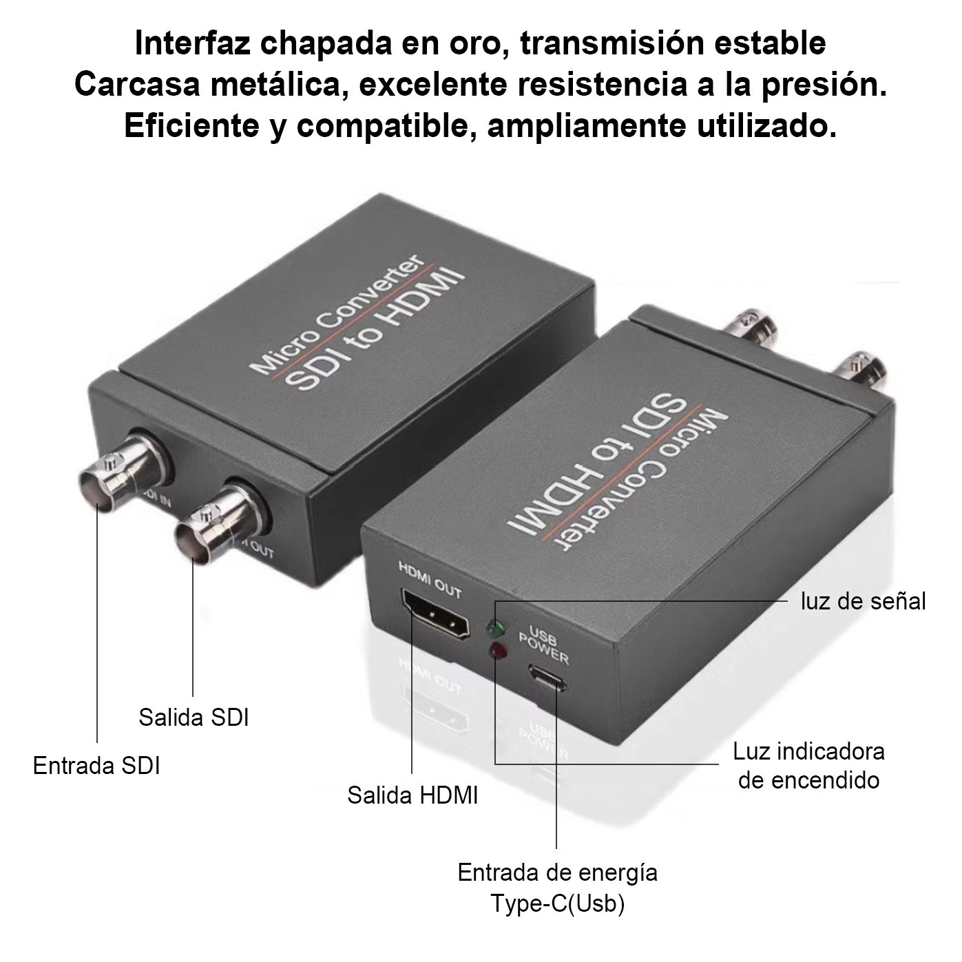 Convertidor SDI a HDMI, Salida SDI 1080P, Dos interfaces funcionan al mismo tiempo - Image 4
