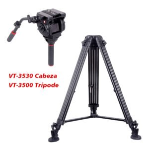 KingJoy VT-3500+VT-3530 Tripode de video, 210cm, soporte de carga15kg.
