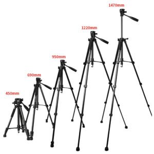 KINGJOY VT-860 Trípode ligero de aleación de aluminio, 4 secciones, 45~147cm