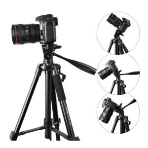 KINGJOY VT-860 Trípode ligero de aleación de aluminio, 4 secciones, 45~147cm