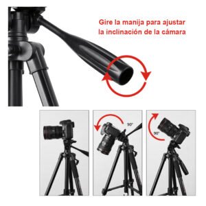 KINGJOY VT-860 Trípode ligero de aleación de aluminio, 4 secciones, 45~147cm