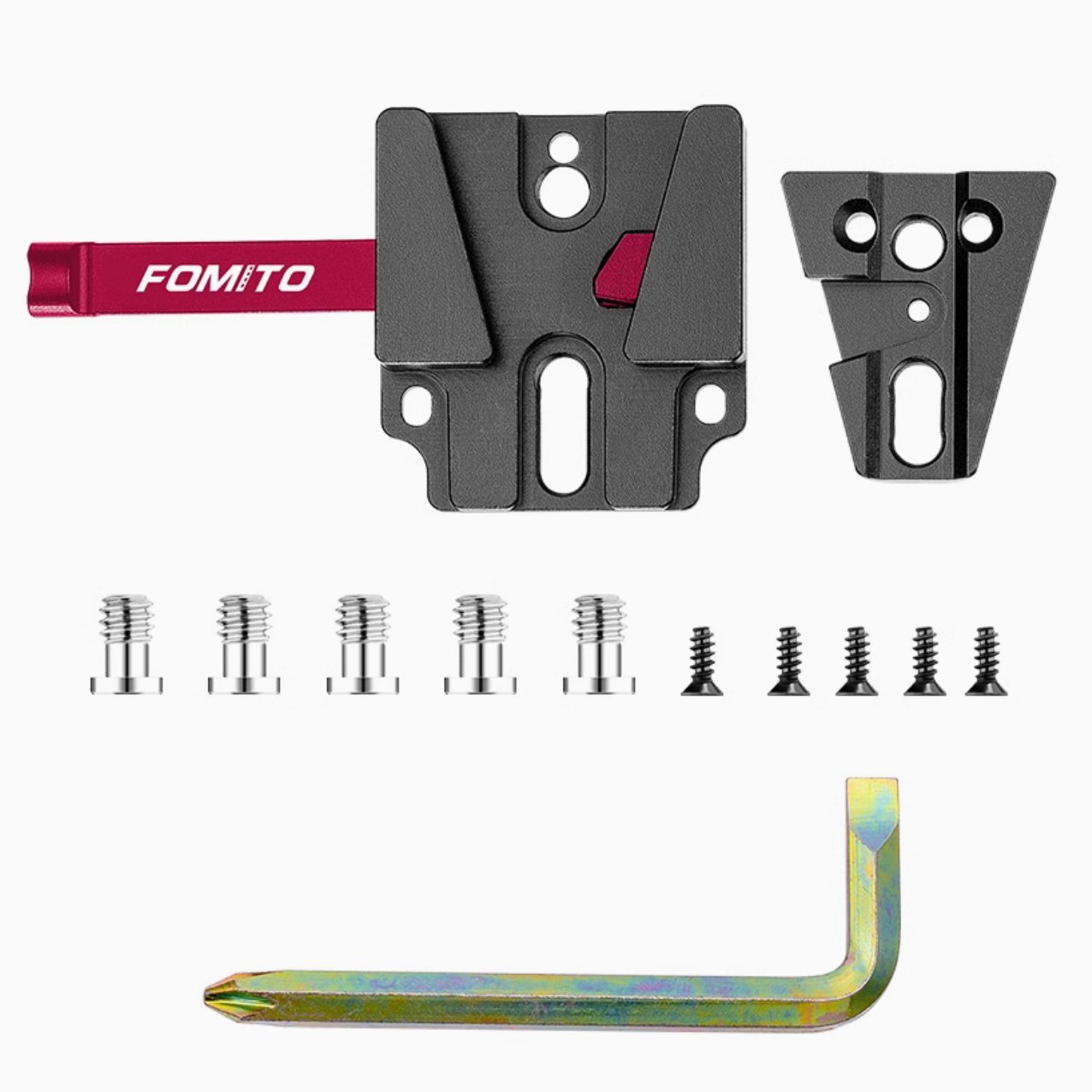 Base de placa de hebilla en forma de V, placa de liberación rápida