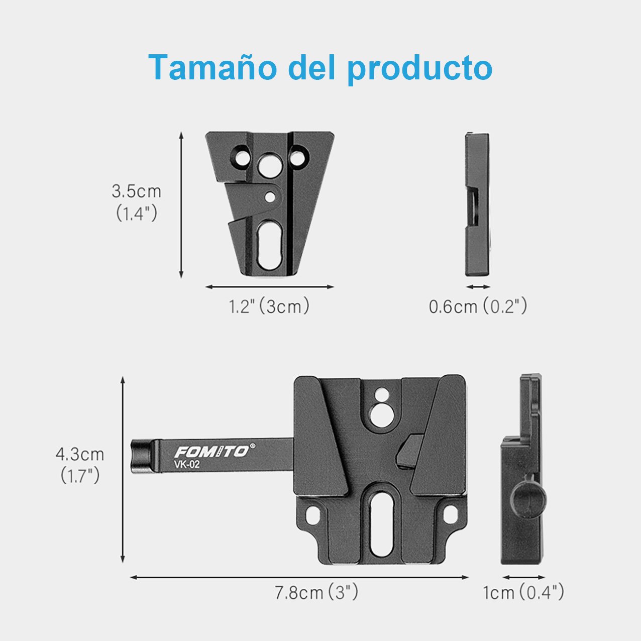 Base de placa de hebilla en forma de V, placa de liberación rápida - Image 4