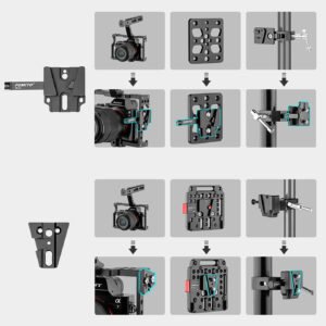 Base de placa de hebilla en forma de V, placa de liberación rápida