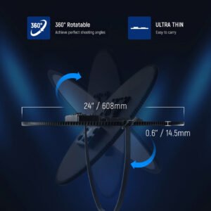 NEEWER NL-500ARC Luz LED redonda bicolor ultradelgada de 24" y 120 W