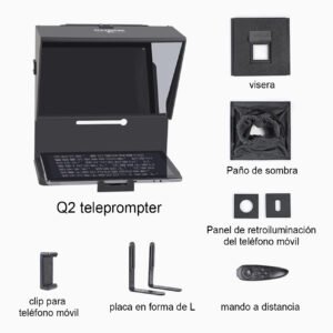 Teleprónter 12'' ajustable iPad/Tablet/teléfono inteligente