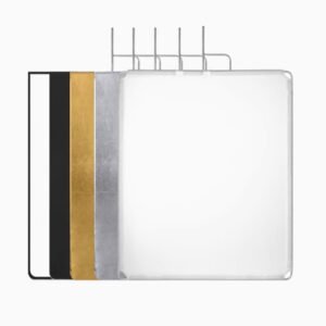 Bandera reflectora de luz de 76 x 91 cm con marco, cubierta 5 en 1