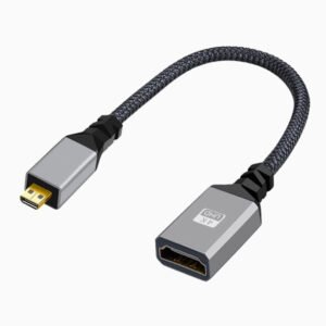 Adaptador Micro HDMI a HDMI 4K a 60Hz 4K Micro HDMI macho a HDMI 2.1 Adaptador hembra