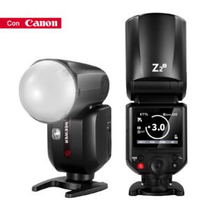 NEEWER Flash de cabeza redonda Z2 2.4G TTL Speedlite compatible con cámaras Canon/Nikon/Sony, 76Ws 1/8000s