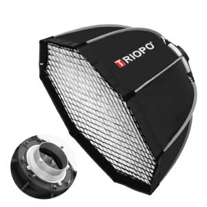 TRIOPO K2 Paraguas octágono portátil de 90cm, caja de luz de instalación rápida, Bowens