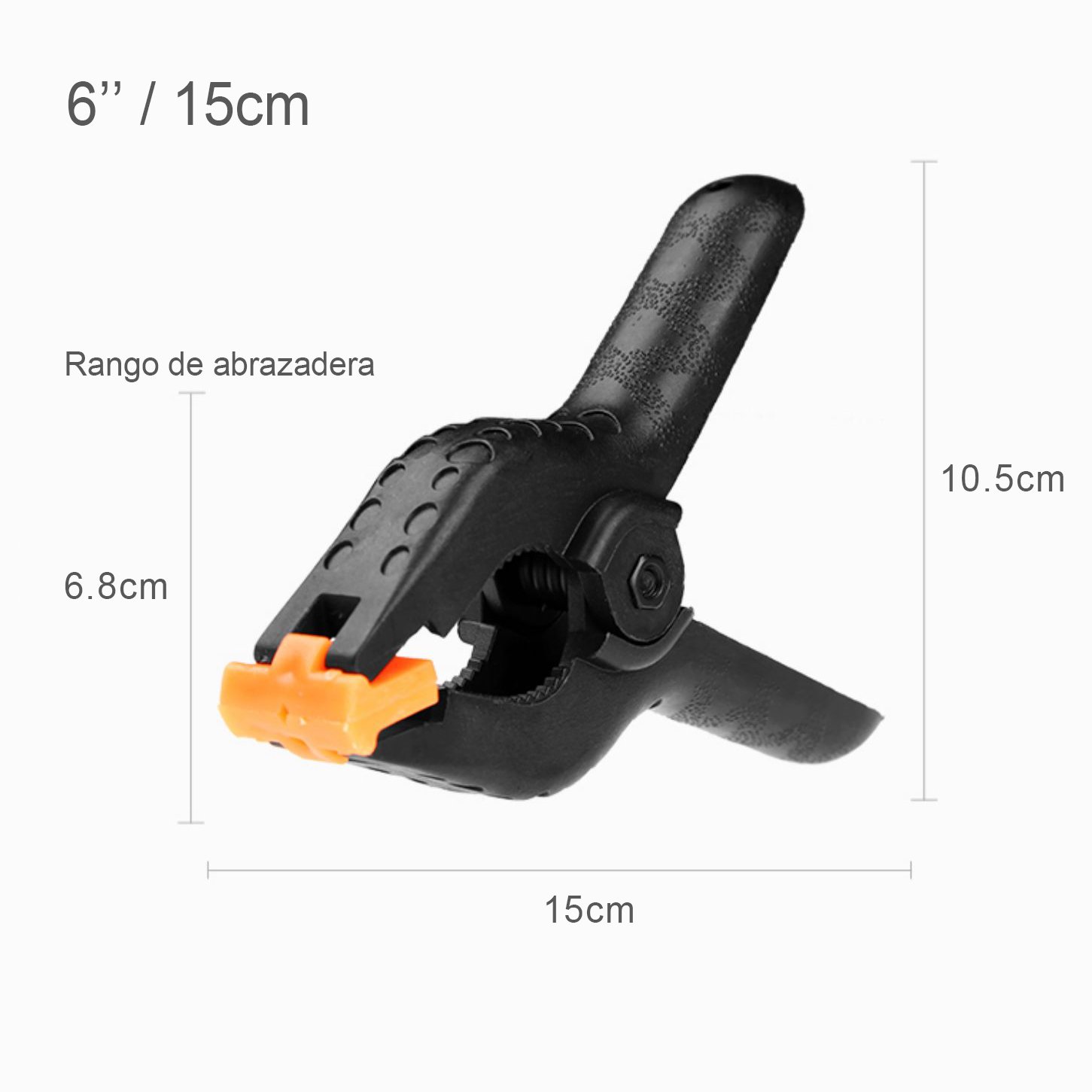 Juego de 2 potentes pinzas con forma de pez dorado, 6'', 15 cm - Image 2