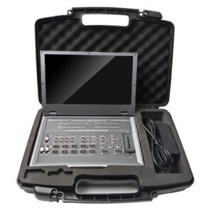 Switcher HDS9125,HDMI in x 4, DP in x 1, pantalla de 11.6''