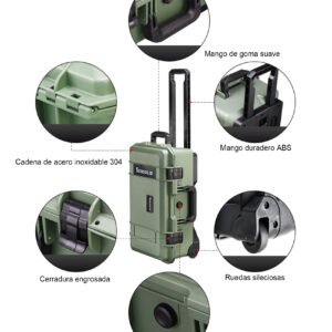 Maleta rígida con ruedas, 48litros