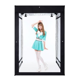 Caja de luz de 200cm para estudio fotográfico,con 8 luces LED y 3 fondos de colores