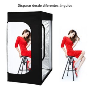 Caja de luz de 200cm para estudio fotográfico,con 8 luces LED y 3 fondos de colores