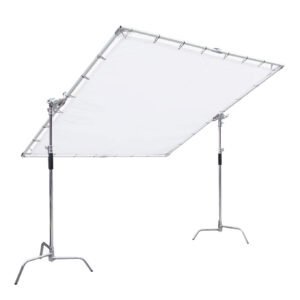 Difusor de luz (No incluye base) 2.4x2.4m,suave, sin costuras, de tela de difusión blanca