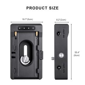 NP-F Placa de alimentación de batería para NP-F970 NP-F960 NP-F770 NP-F550 NP-F570, DC 8V 12V USB