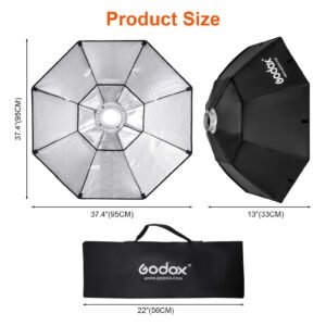 Godox - Difusor de luz octágono de 95cm con montaje Bowens Speedring