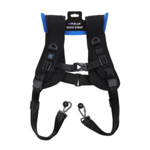 PULUZ Correa para cámara de doble hombro, arnés de correa de cámara de liberación rápida ajustable