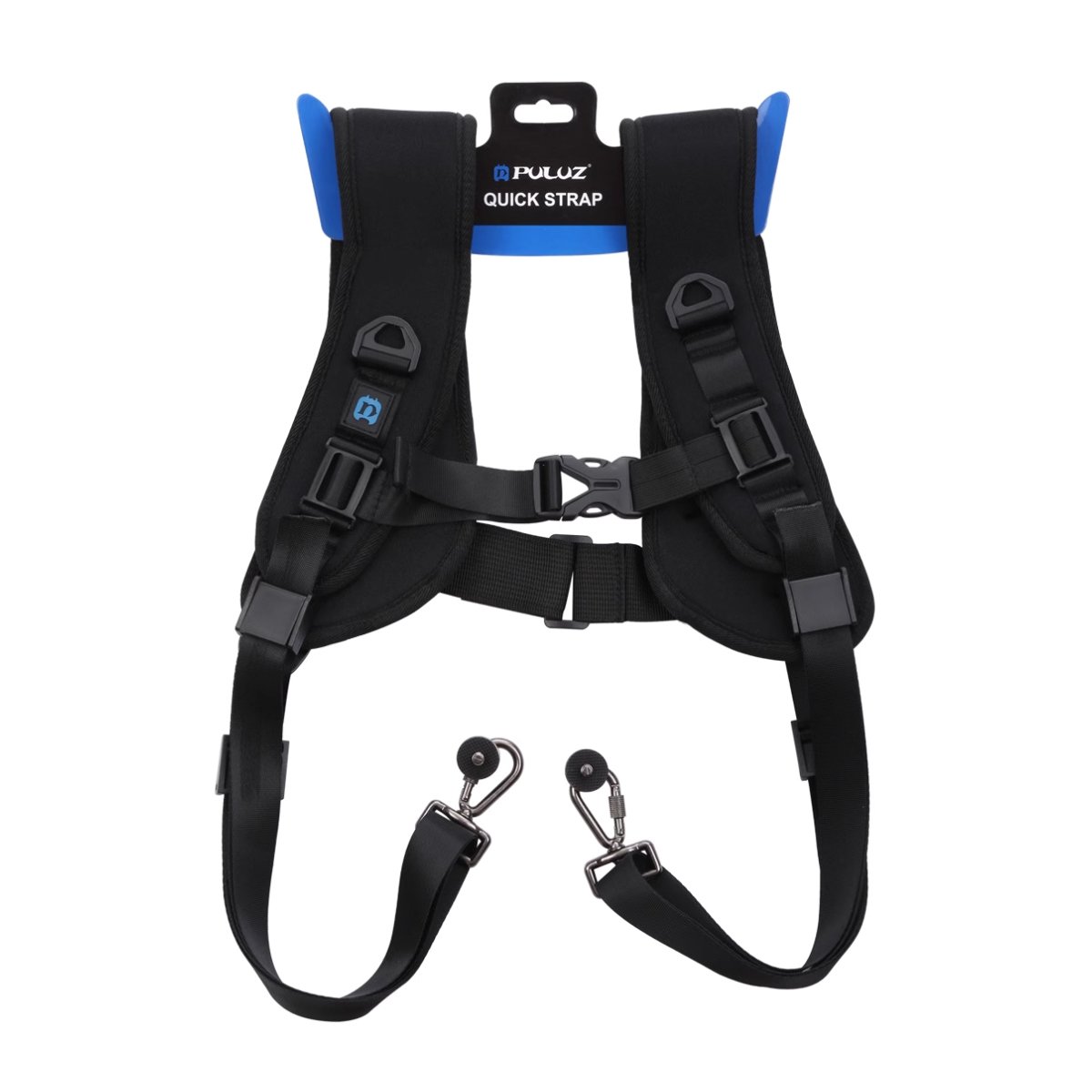 PULUZ Correa para cámara de doble hombro, arnés de correa de cámara de liberación rápida ajustable